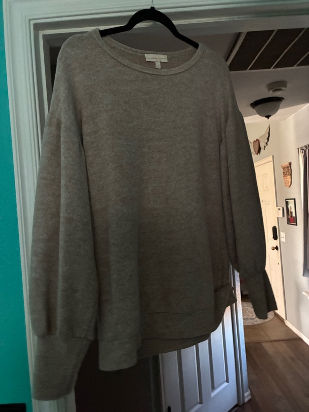 Cozy Crewneck Sweater in Light Taupe